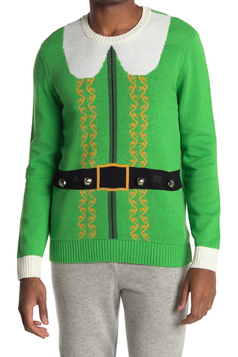 Elf Suit Sweater, Main, color, EMERALD