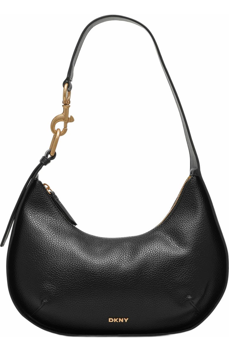 DKNY Thyme Hobo Bag, Main, color, Black/Gold