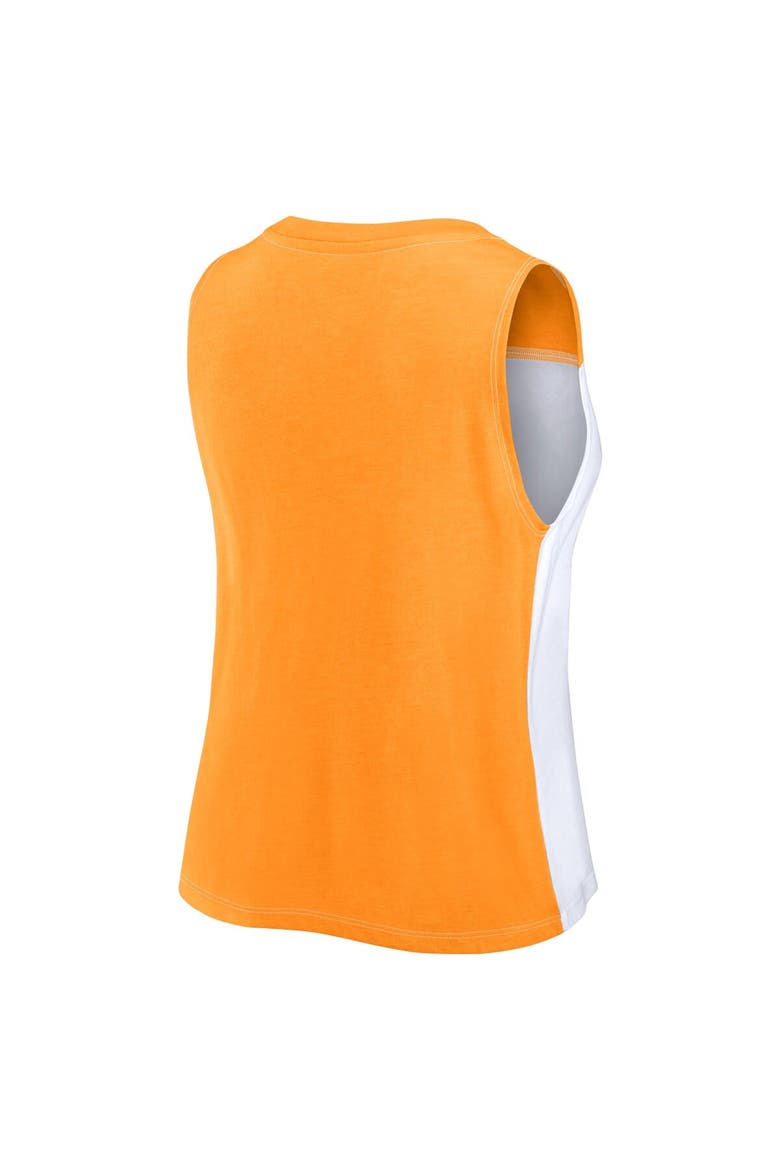 Women's Fanatics Branded Tennessee Orange/White Tennessee Volunteers Colorblock High Neck Tank Top, Alternate, color, Tennessee Orange