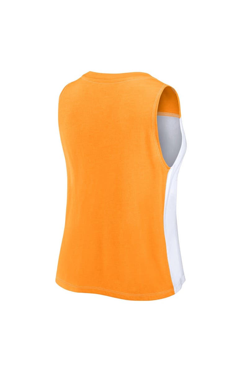 FANATICS Women's Fanatics Branded Tennessee Orange/White Tennessee Volunteers Colorblock High Neck Tank Top, Alternate, color, Tennessee Orange