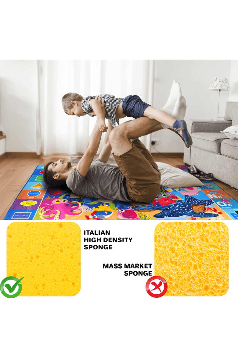 Super Soft ABC Baby Play Mat for Floor, Alternate, color, Ocean