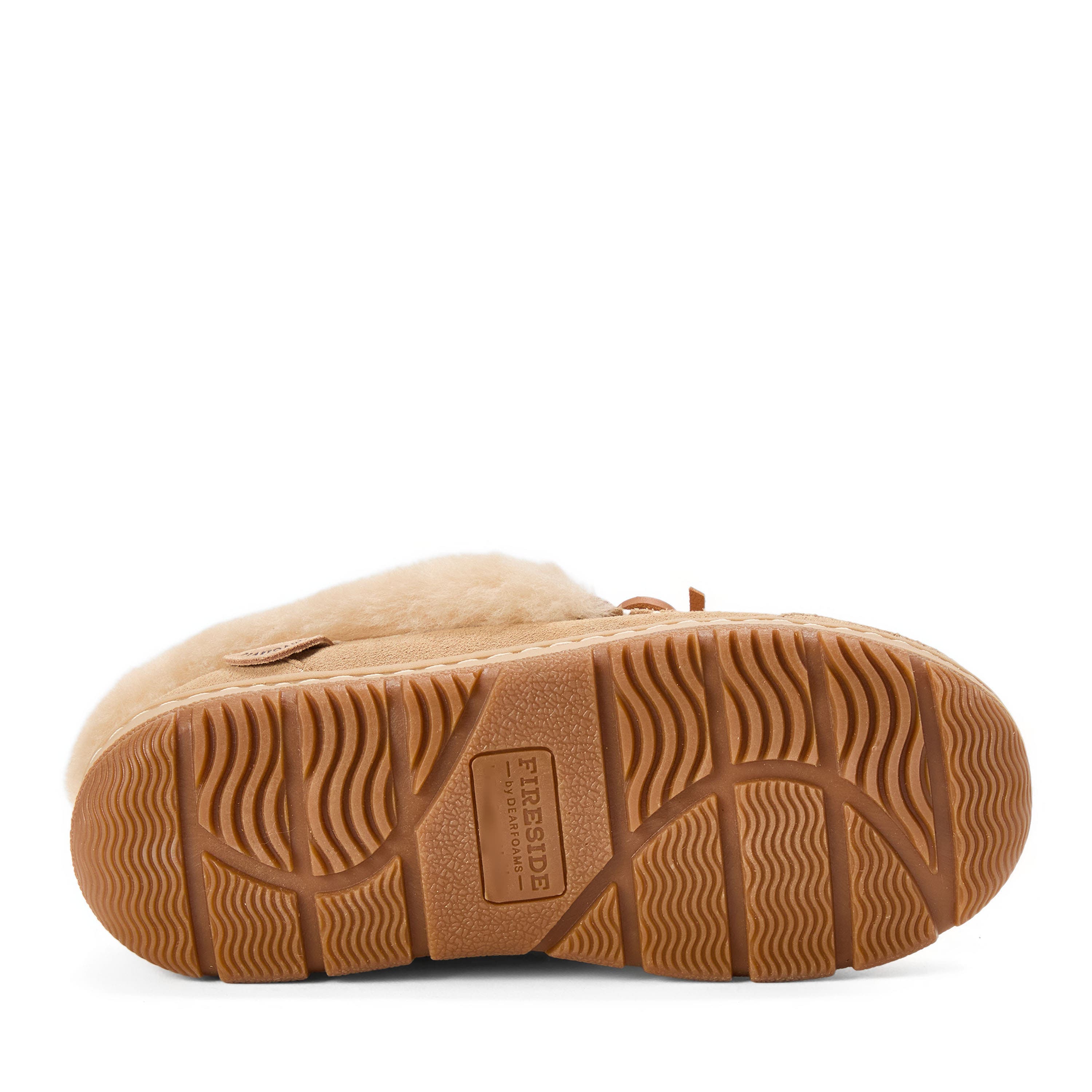 Fireside Gladstone Genuine Shearling Moccasin with Stitching, Alternate, color, SAND