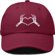 Dalix Skeleton Heart Embroidered Dad Hat