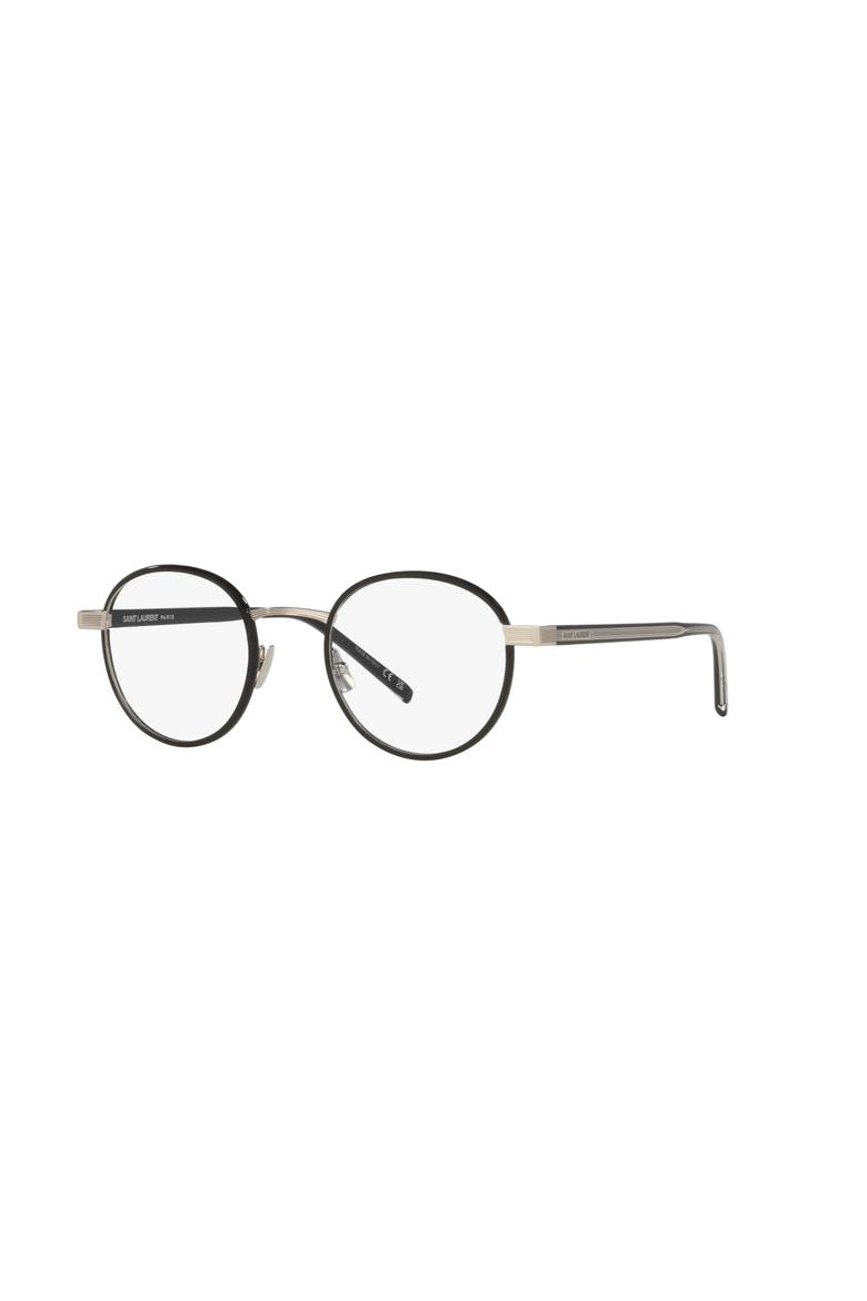 49mm Round optical glasses, Main, color, Black
