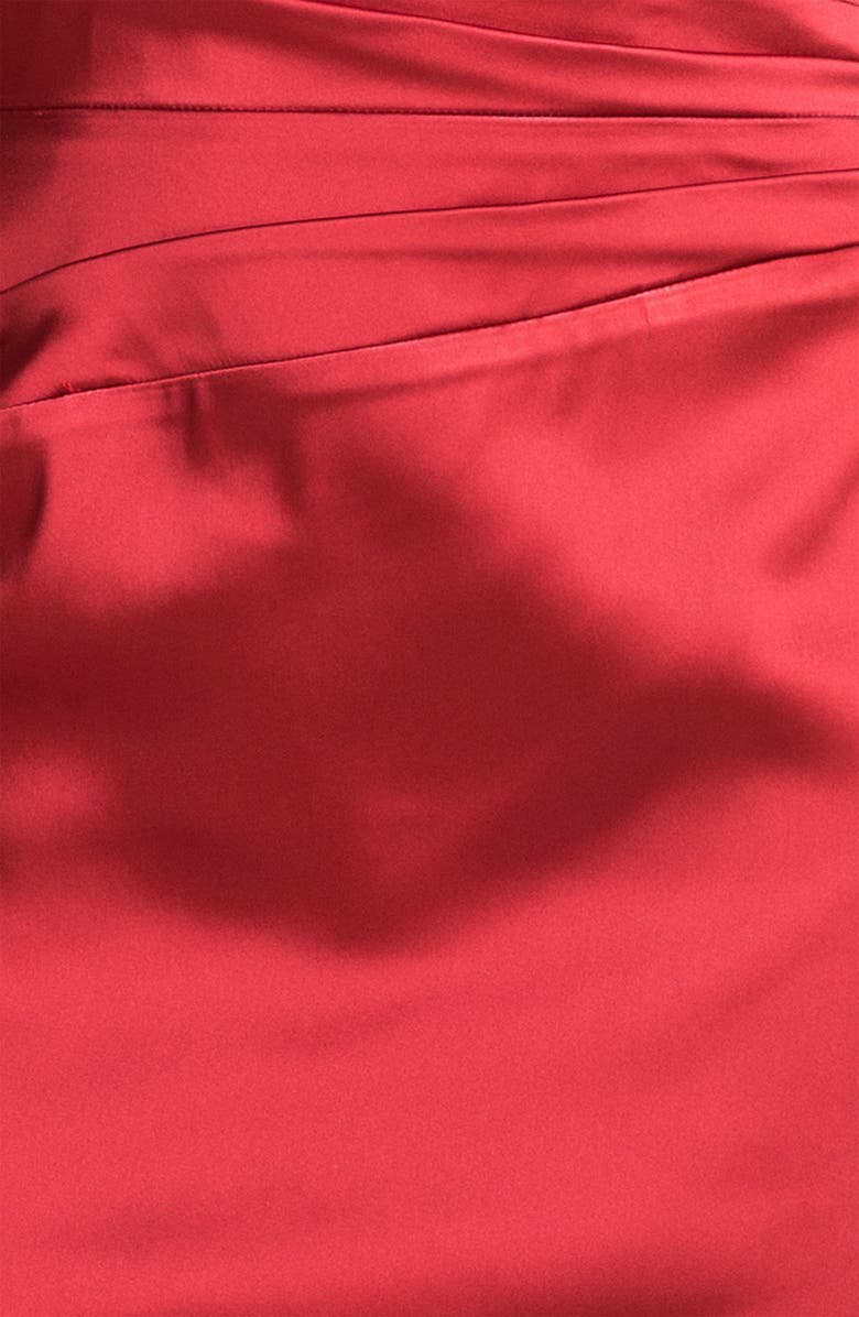 Calvin Klein Double V-Neck Satin Sheath Dress, Alternate, color, 