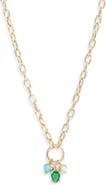 Zoë Chicco 14K Gold Mixed Stone & Diamond Charms Oval Chain Necklace