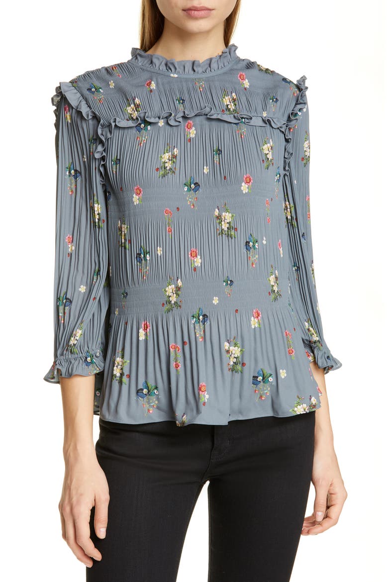 Horili Oracle Pleated Top, Main, color, GREY