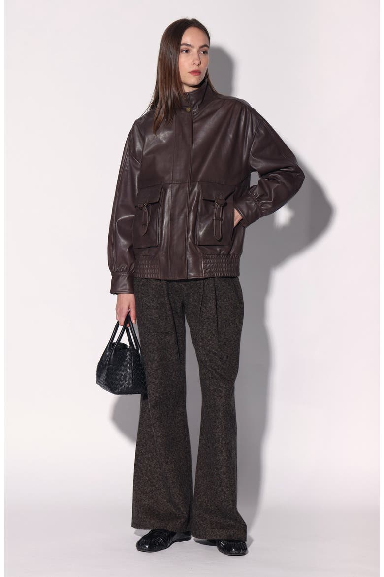 Hadlee Jacket Leather, Alternate, color, Brown