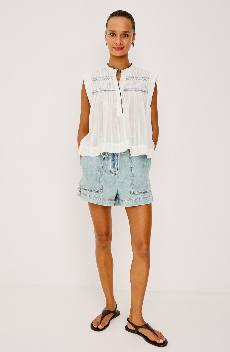 Rails Willow Embroidered Detail Cotton Top, Alternate, color, White