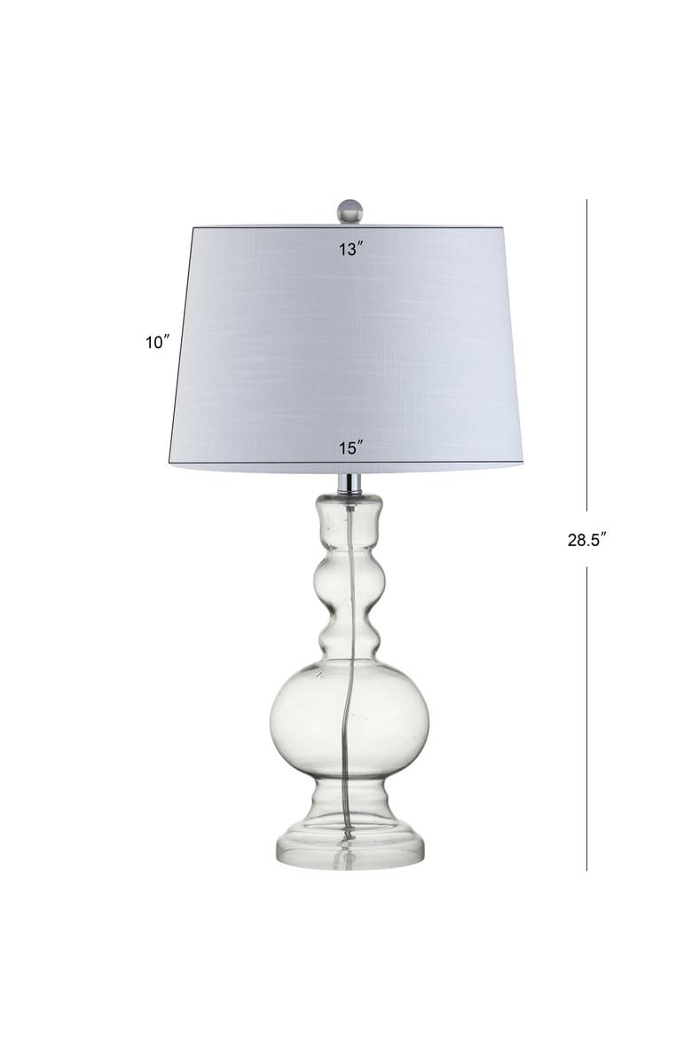 JONATHAN Y Genie 28.5" Glass LED Table Lamp, Alternate, color, Clear