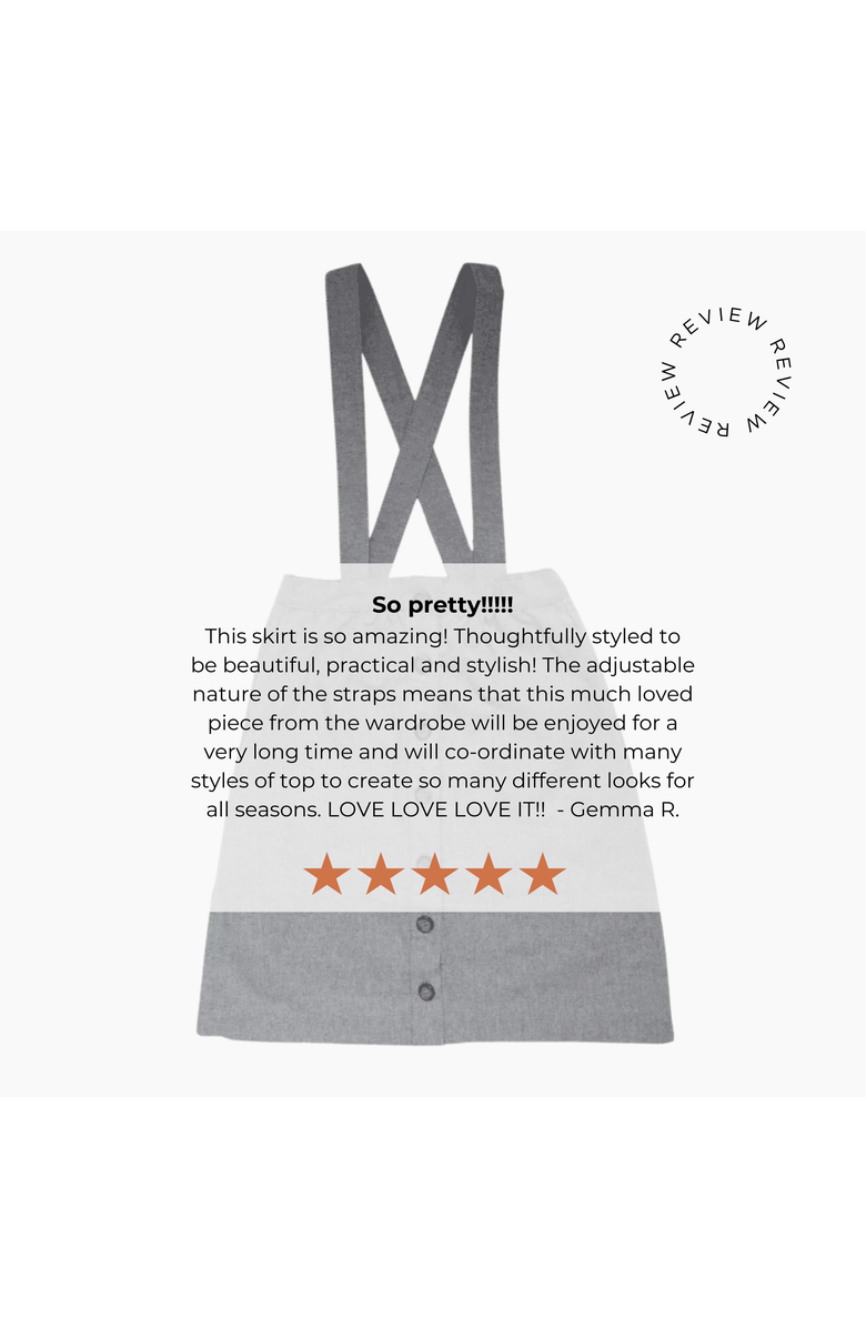 Jackalo Kids' Parker Pinafore Skirt, Alternate, color, Blue Gray