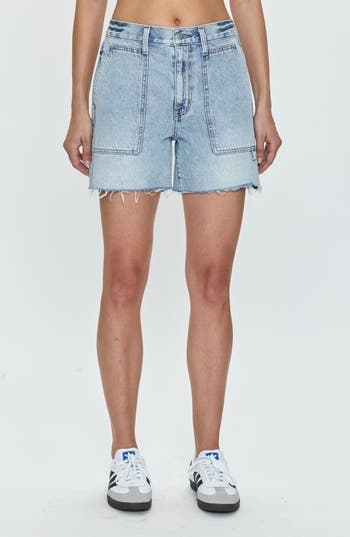 Pistola Noah Mid Rise Short In Riviera In Riviera