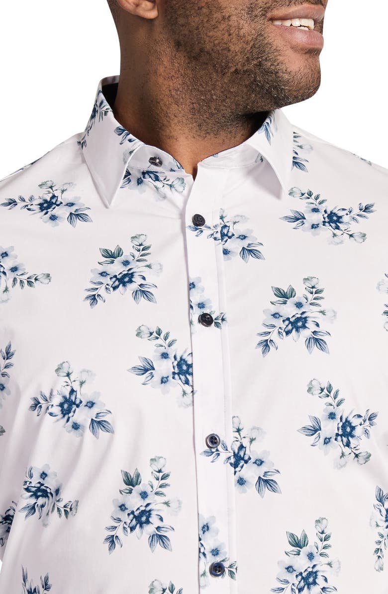 Johnny Bigg Verdon Floral Stretch Cotton Button-Up Shirt, Alternate, color, 