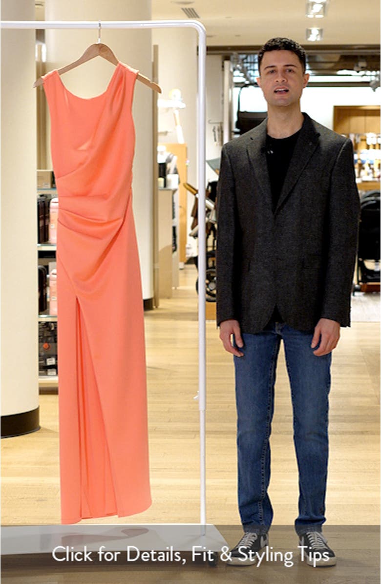 Braden Pleated Column Gown, sales video thumbnail