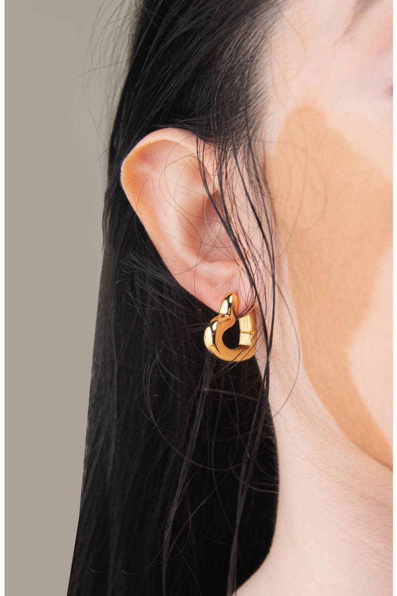 Loff Heart Hoop Earrings, Alternate, color, Gold