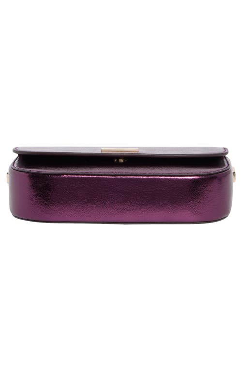 Kate Spade New York Krista Metallic Chain Flap Crossbody Bag In Purple