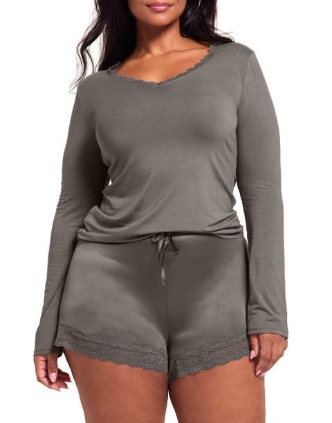 Kezha Pajama Long Sleeve Top & Short Set