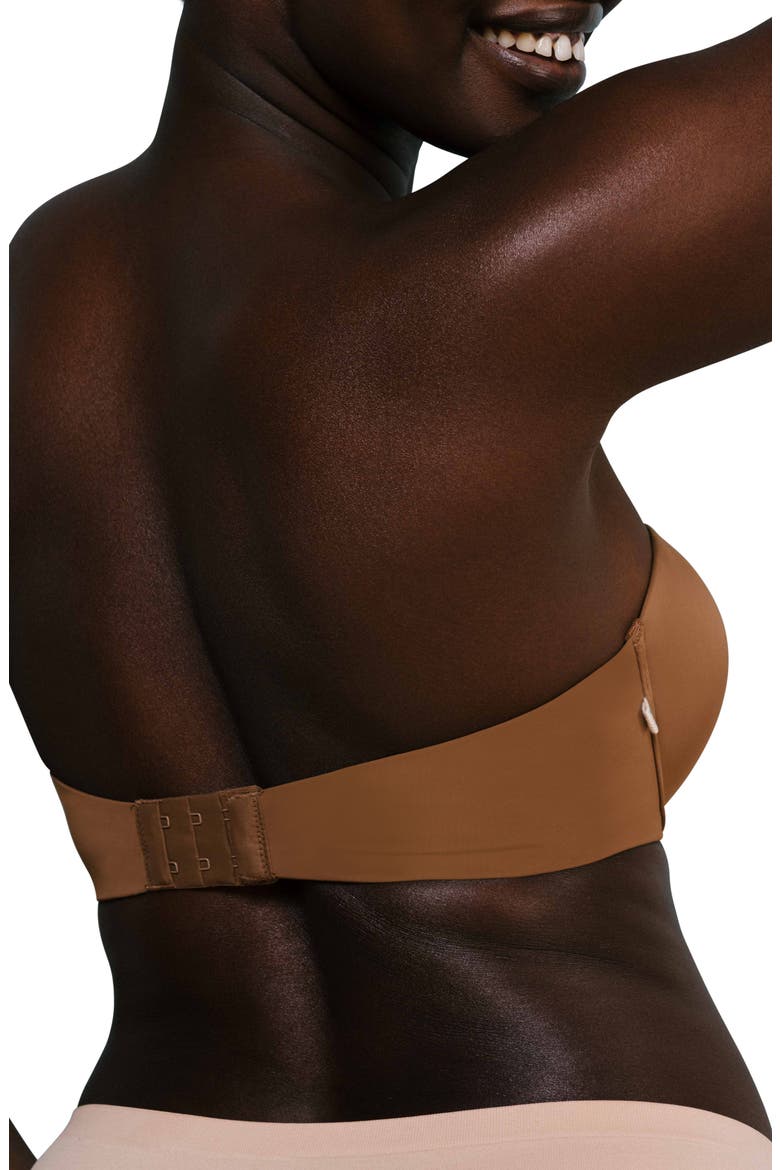 The Flex Underwire Strapless Bra, Alternate, color, BROWN