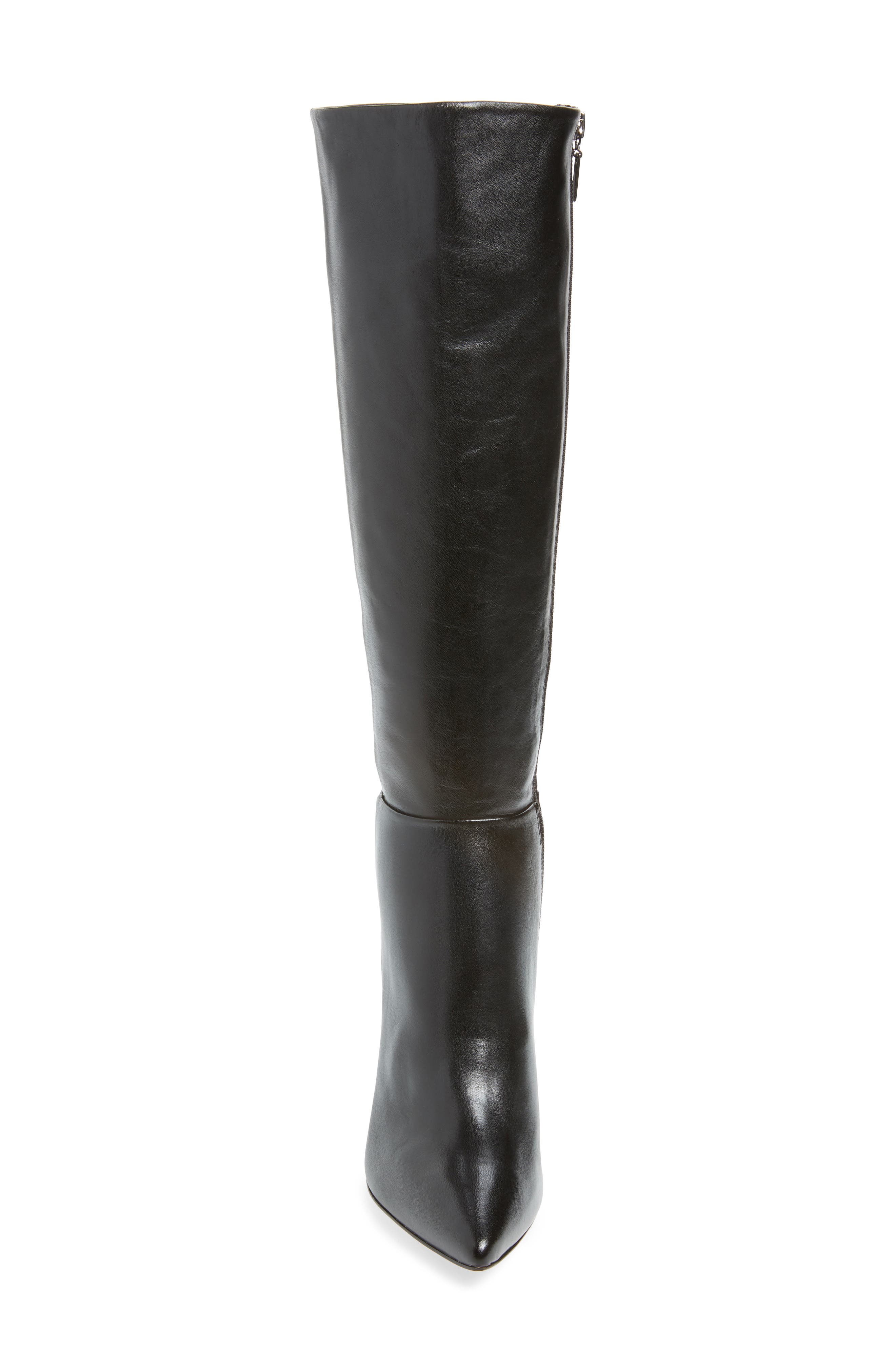 Magalli Knee High Boot, Alternate, color, BLACK LEATHER