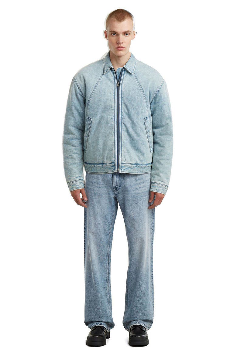 A-Line Padded Coach Jacket, Alternate, color, SUN FADED PACIFIC BLUE