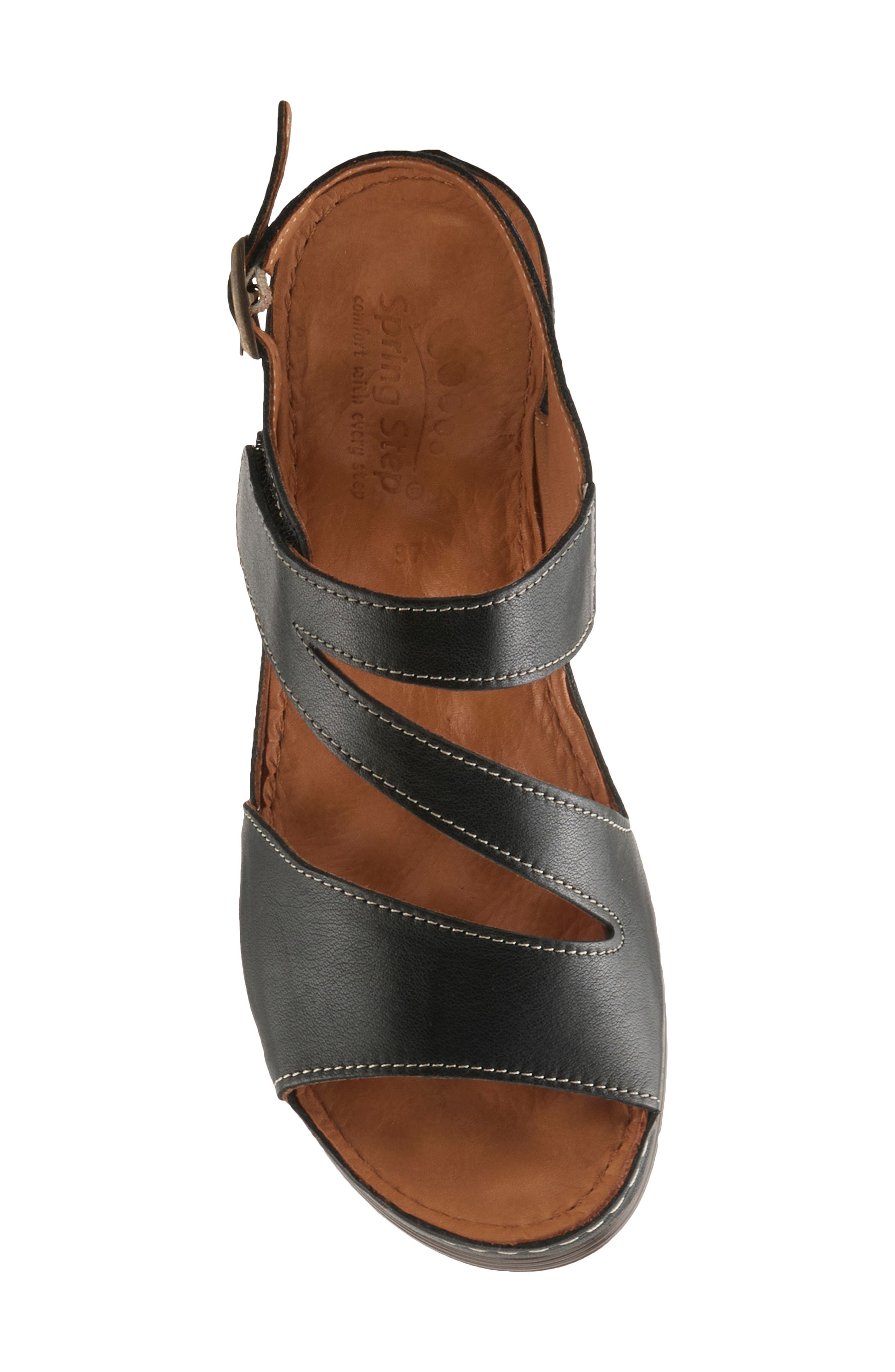 Spring Step Griggs Platform Sandal, Alternate, color, Black