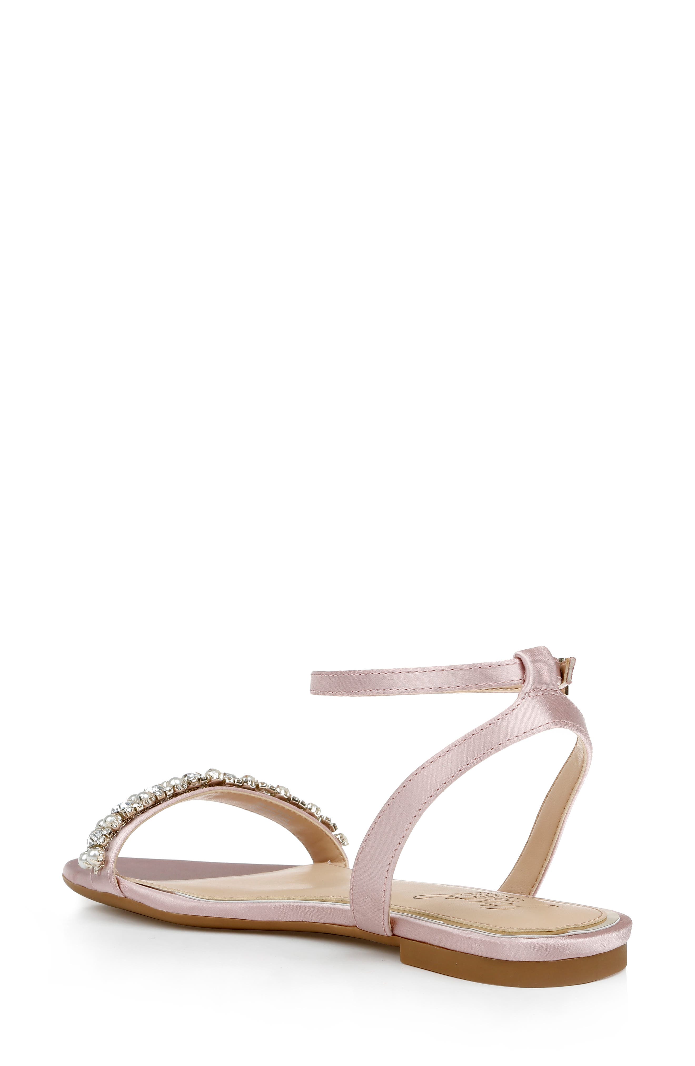 Jewel Badgley Mischka Daria Ankle Strap Sandal, Alternate, color, Pale Pink