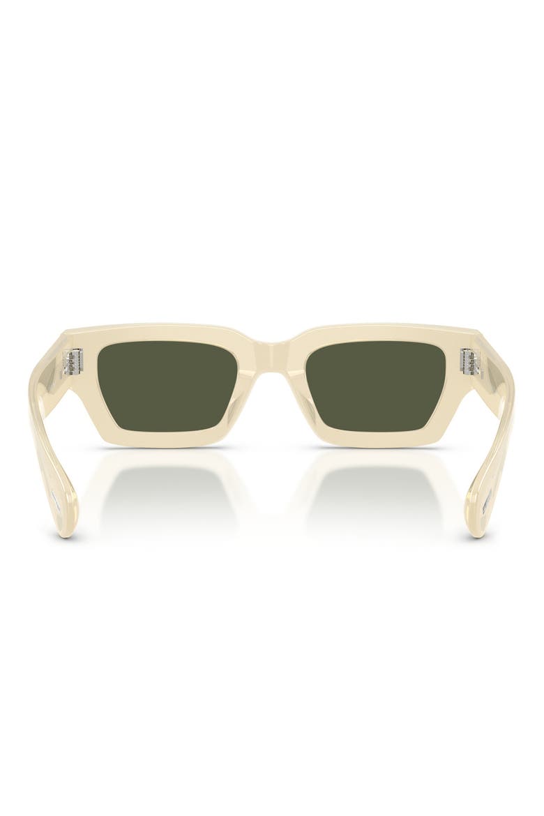 50mm Jil Sander Edition 6 Rectangular Sunglasses, Alternate, color, BUTTERSCOTCH