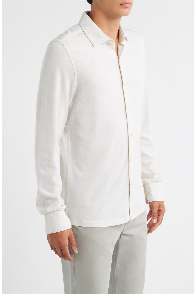 Hornby Long Sleeve Knit Button-Up Shirt, Alternate, color, CREAM
