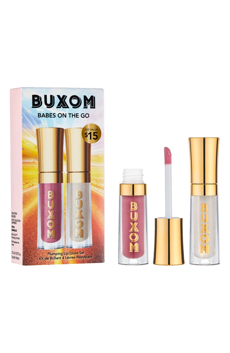 Buxom Babes On The Go Full-On Plumping Lip Polish Set, Main, color, 
