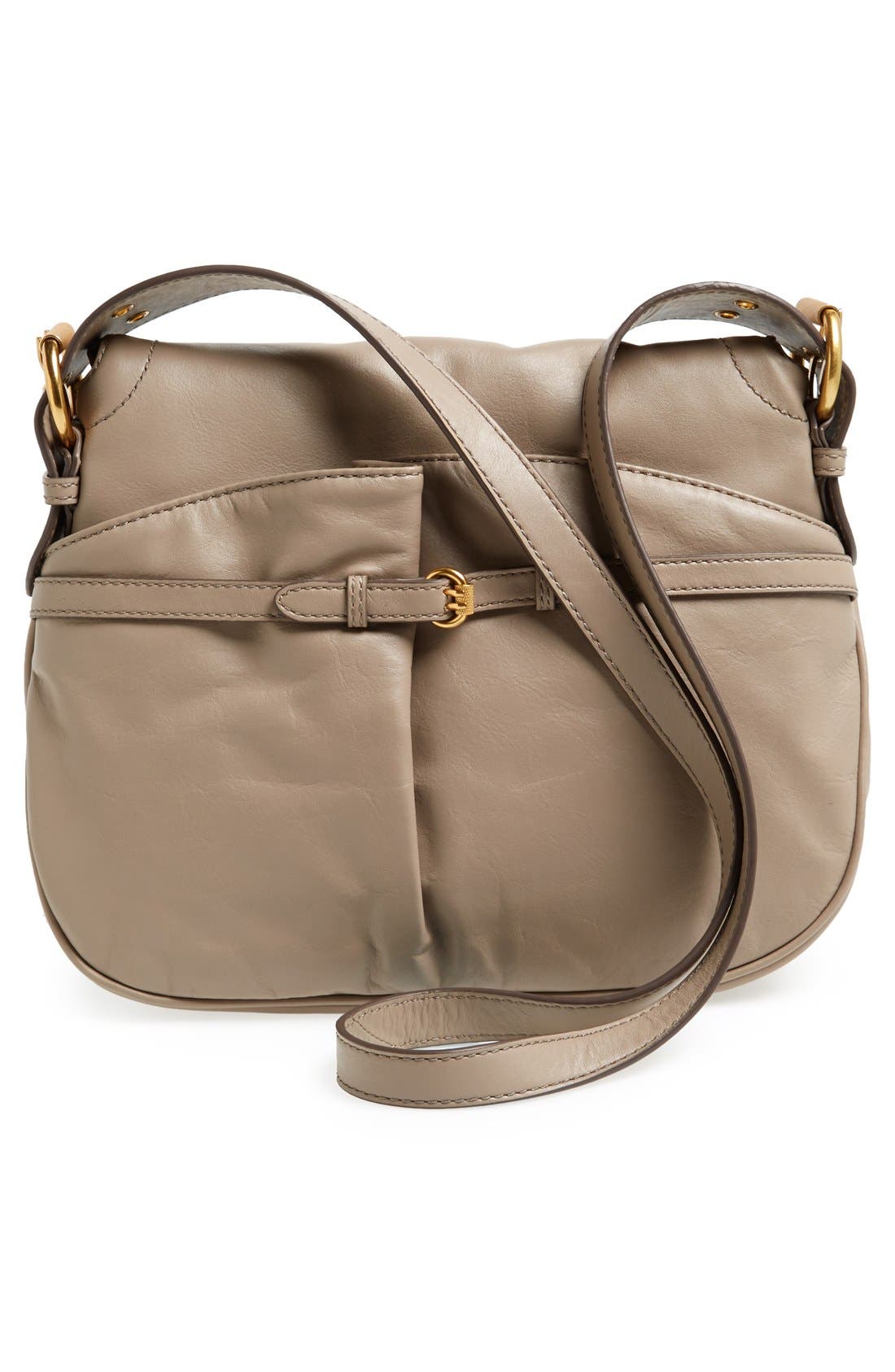 MARC BY MARC JACOBS 'Petal to the Metal - Natasha' Flap Crossbody Bag, Medium, Alternate, color, CEMENT