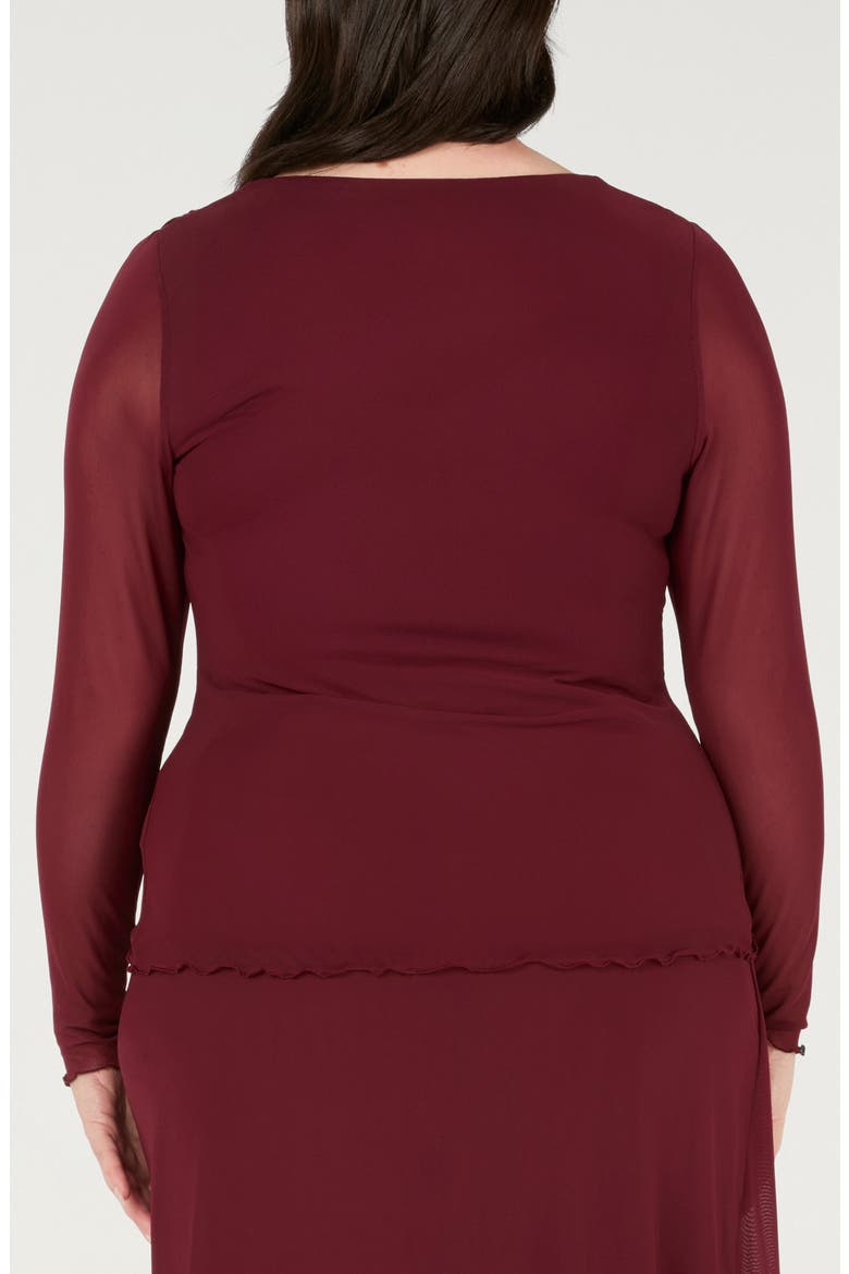 Annalise Long Sleeve Mesh Shirt, Alternate, color, SAMBA