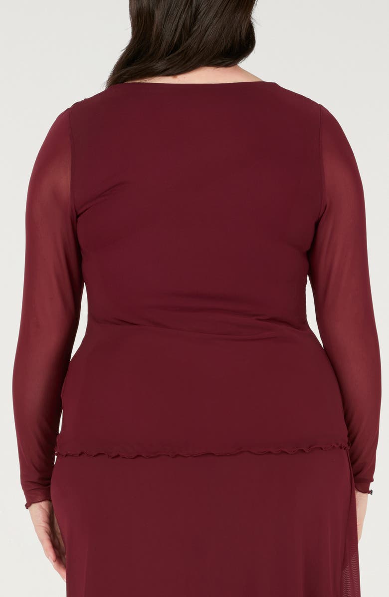 Estelle Annalise Long Sleeve Mesh Shirt, Alternate, color, 
