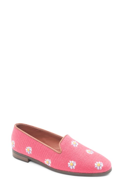 Bypaige Daisies Needlepoint Loafer In Pink