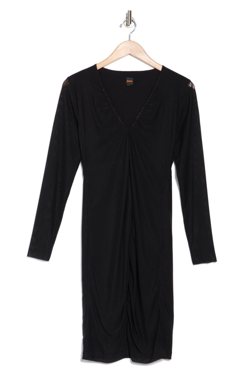 BOSS Orange Jersey Long Sleeve Sheath Dress, Alternate, color, 