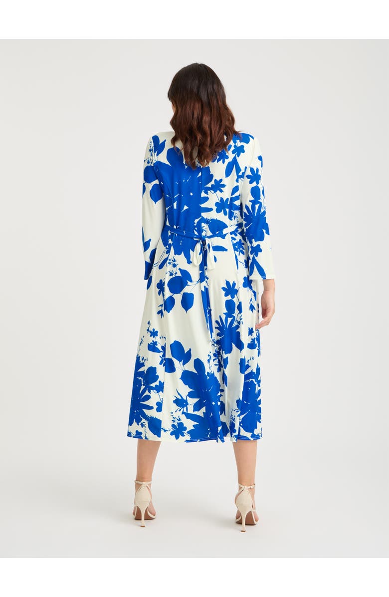 Scarlett & Jo Katie Wrap Midi Dress, Alternate, color, Ivory Blue