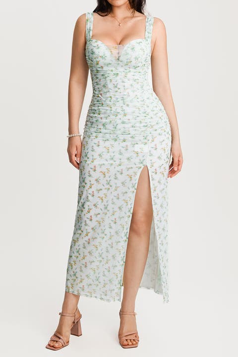 Sculpting Floral Midi Dress