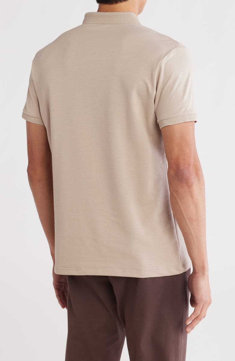 T.R. PREMIUM Slim Fit Stretch Cotton Polo, Alternate, color, Stone