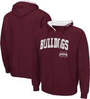 COLOSSEUM Men's Colosseum Maroon Mississippi State Bulldogs Arch & Logo 3.0 Full-Zip Hoodie