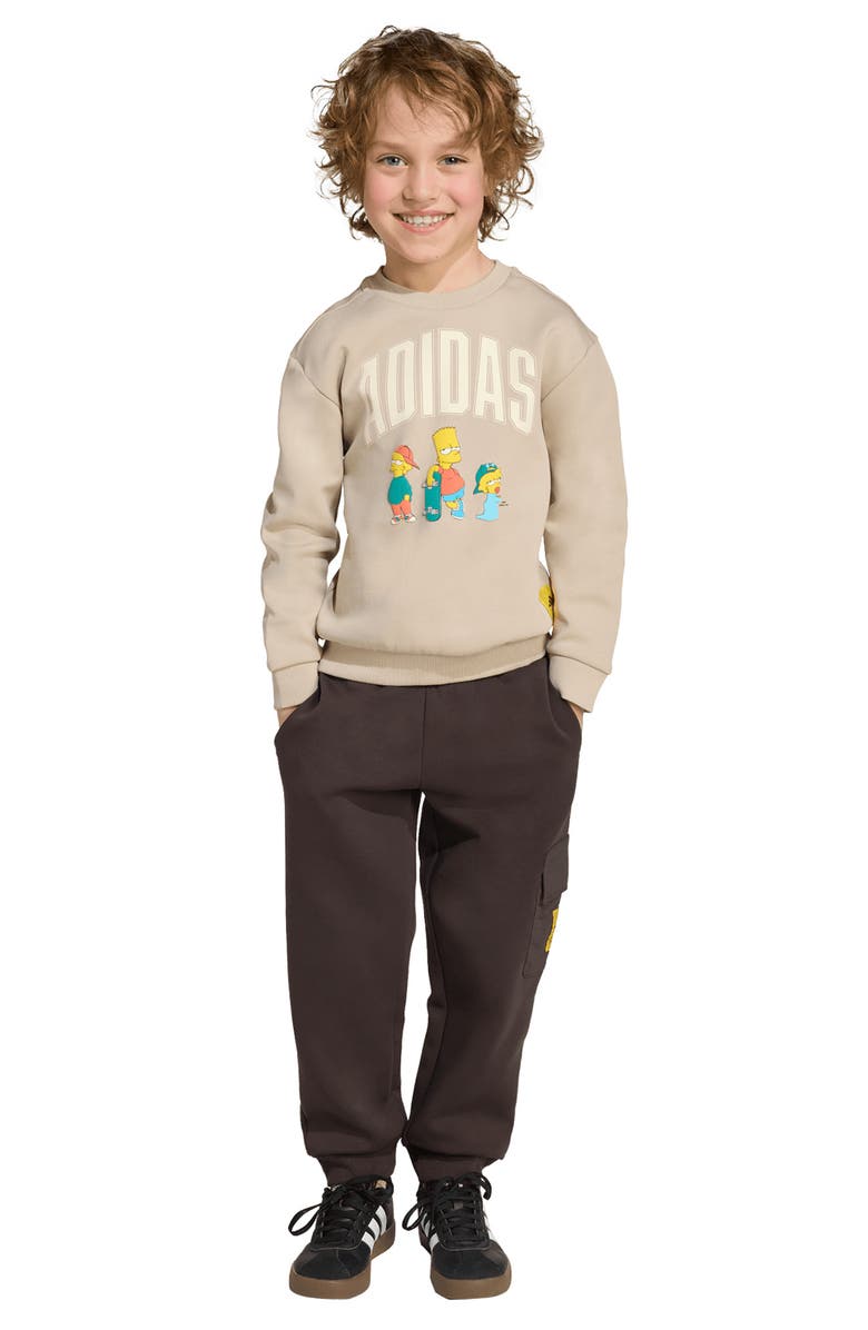 adidas Kids' x The Simpsons Cargo Joggers, Main, color, Wonder Beige