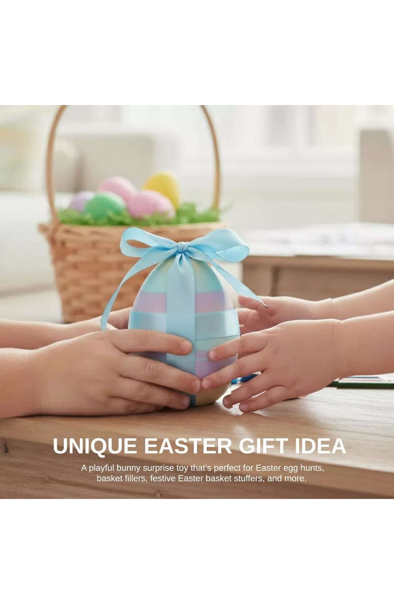 Sperric Easter Surprise Egg & 3D Printed Articulated Bunny Toy Set, Alternate, color, Rainbow