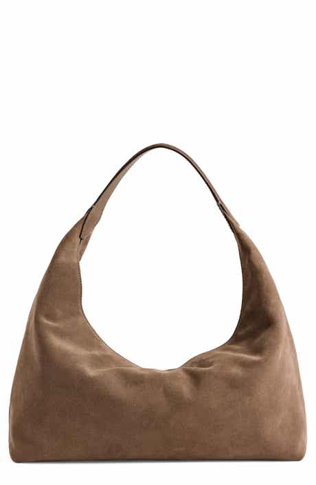 Suede Slouchy Shoulder Bag