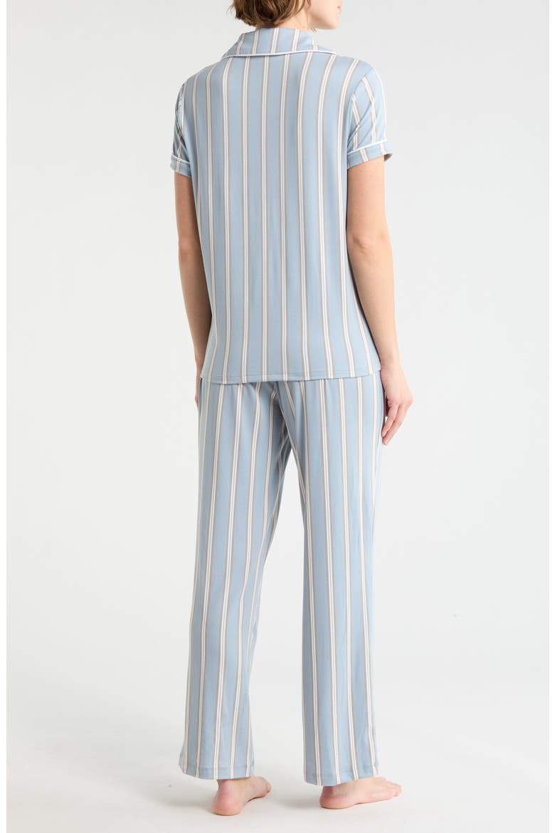 Mana 3-Piece Jersey Pajamas, Alternate, color, MORNING STRIPE BLUE