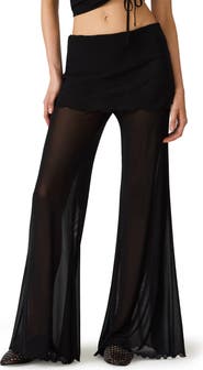 Steve Madden Veada Sheer Flare Pants
