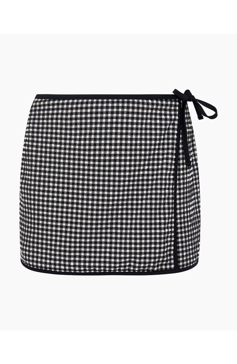 Onia Mini Wrap Skirt, Alternate, color, Black/White