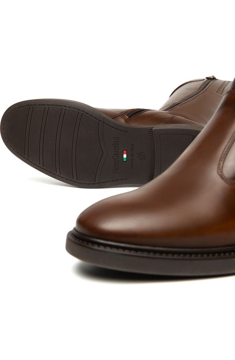 NeroGiardini Buckle Riding Boot, Alternate, color, Dark Brown