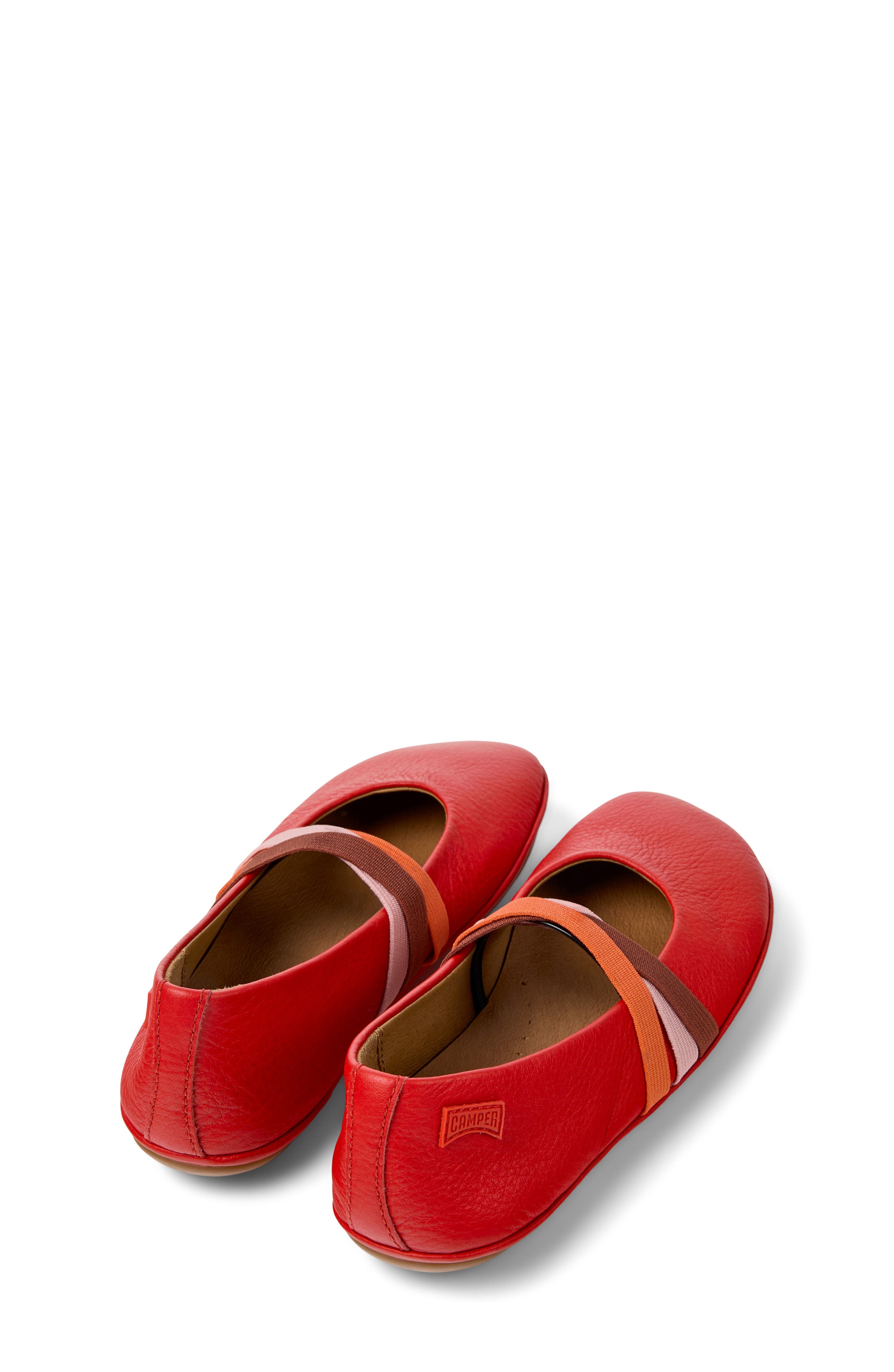 Camper Kids' Right Twins Ballet Flat, Alternate, color, Bright Red