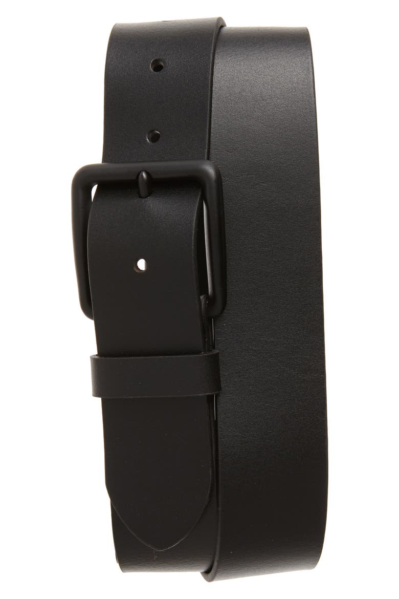 1901 Garrett Leather Belt, Main, color, BLACK