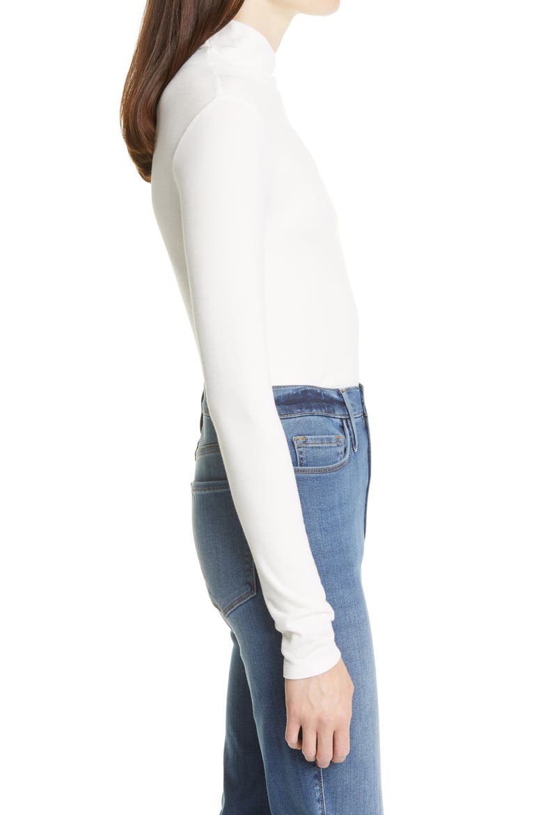 Asymmetric Mock Neck Top, Alternate, color, IVORY CLOUD