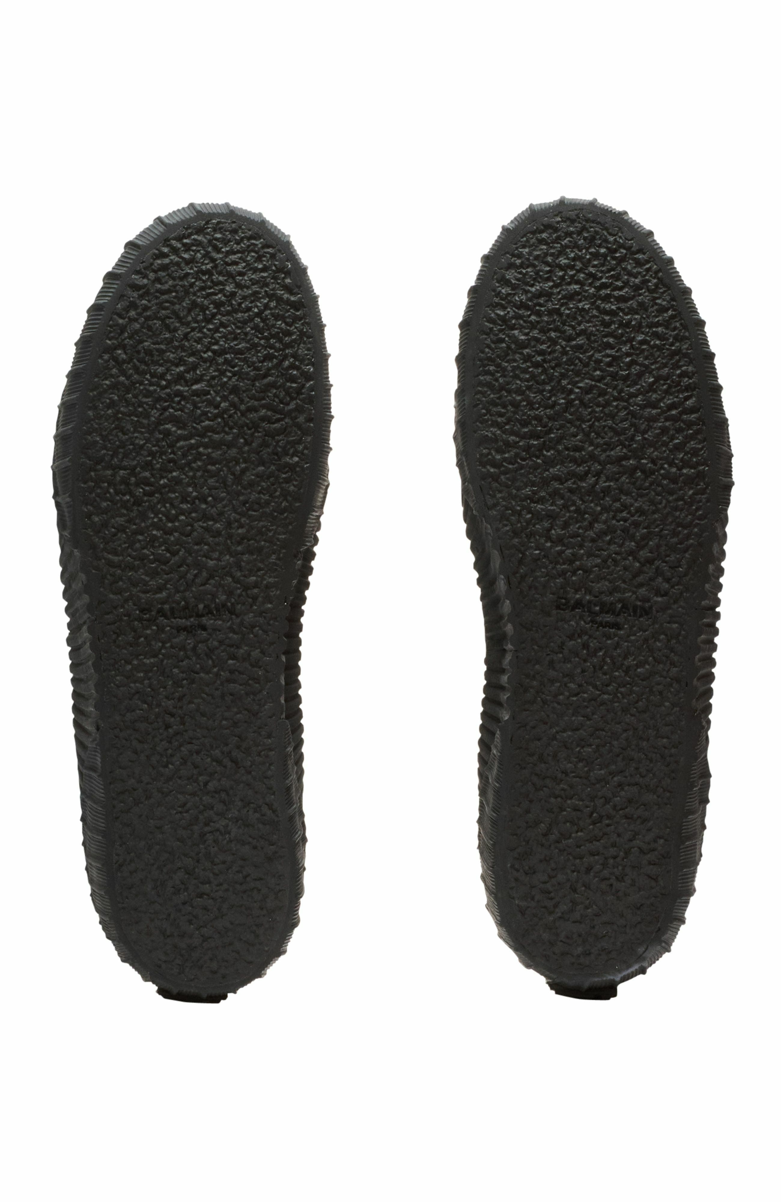 Balmain Riff Low Canvas Sneakers, Alternate, color, Black