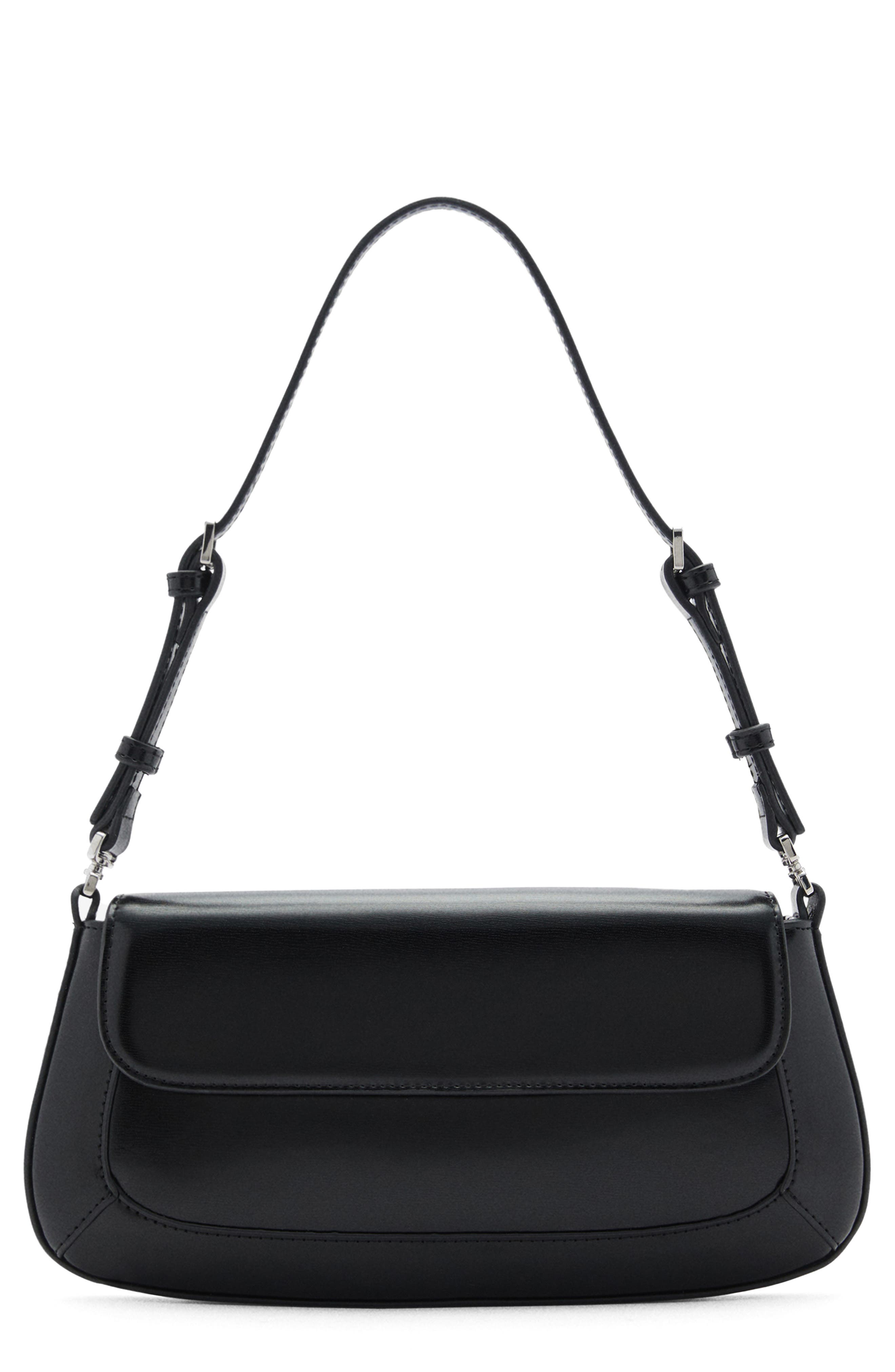 MANGO Faux Leather Shoulder Bag, Main, color, 